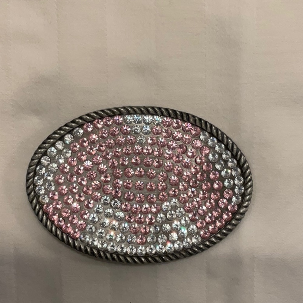 Rhinestone Belt Buckle - Pink M (or W - you choose!)